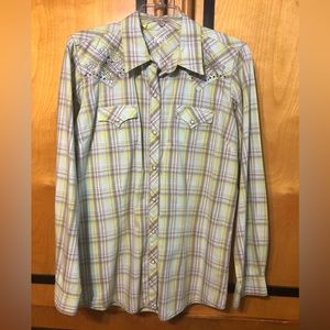 ROCK 47 Western Snap Down Long by Wrangler size L
